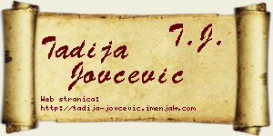 Tadija Jovčević vizit kartica